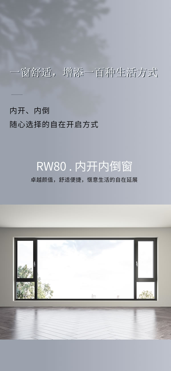 贝克洛门窗 | 新品上新 | RW80内开内倒窗，电动开启更自在