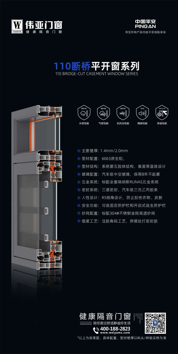 新品上市|伟亚门窗爆款110平开窗系列邀您一起解锁春日好时光！