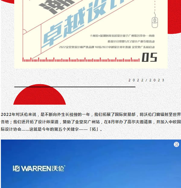 叮！沃伦门窗的2022年度报告，请查收！